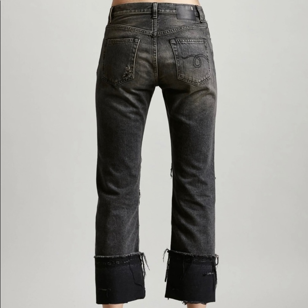(DESIGNER) R13 cuffed black jeans